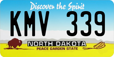 ND license plate KMV339