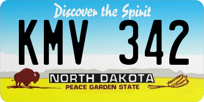 ND license plate KMV342