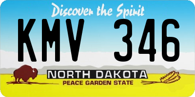 ND license plate KMV346