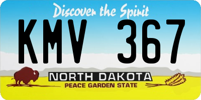 ND license plate KMV367