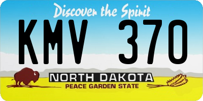 ND license plate KMV370