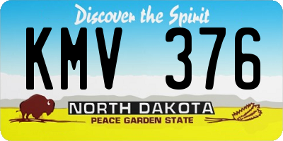ND license plate KMV376