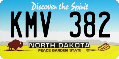 ND license plate KMV382