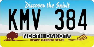 ND license plate KMV384