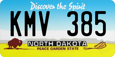 ND license plate KMV385