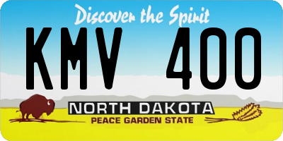 ND license plate KMV400