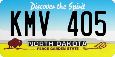 ND license plate KMV405