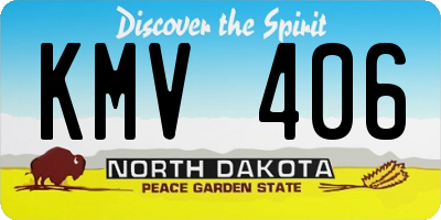 ND license plate KMV406