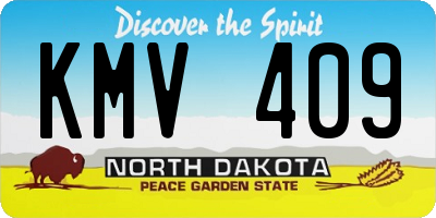 ND license plate KMV409