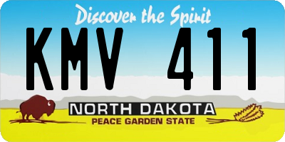 ND license plate KMV411