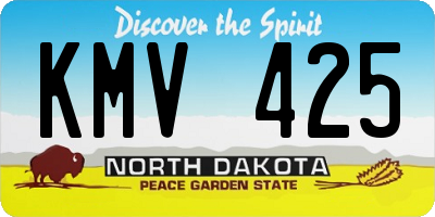 ND license plate KMV425