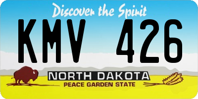 ND license plate KMV426