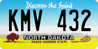 ND license plate KMV432