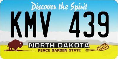 ND license plate KMV439