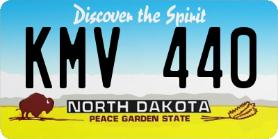 ND license plate KMV440