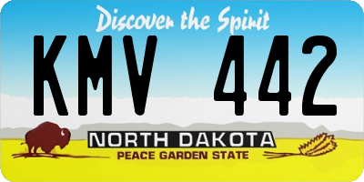 ND license plate KMV442