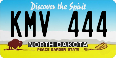 ND license plate KMV444