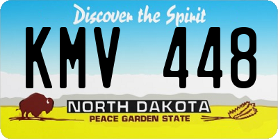 ND license plate KMV448