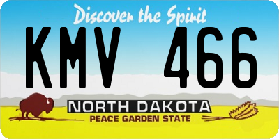 ND license plate KMV466