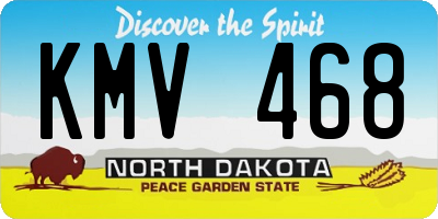 ND license plate KMV468