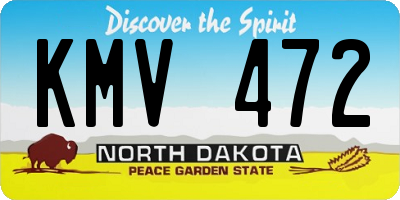 ND license plate KMV472