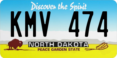 ND license plate KMV474