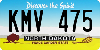 ND license plate KMV475