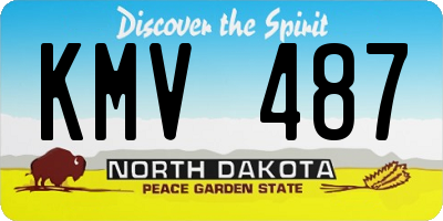 ND license plate KMV487