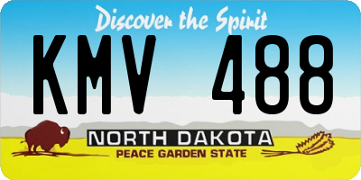 ND license plate KMV488