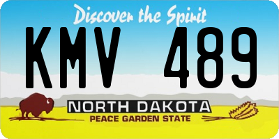 ND license plate KMV489