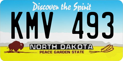 ND license plate KMV493