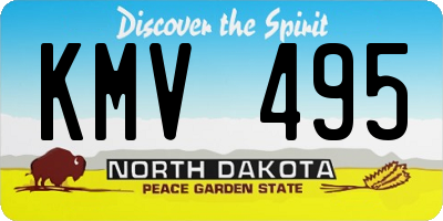 ND license plate KMV495