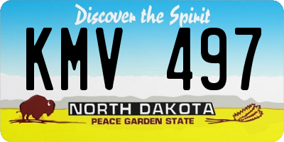 ND license plate KMV497