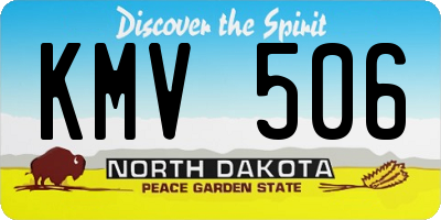 ND license plate KMV506