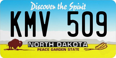 ND license plate KMV509