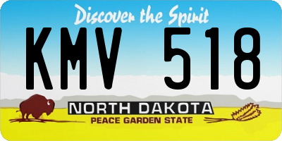 ND license plate KMV518
