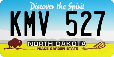 ND license plate KMV527
