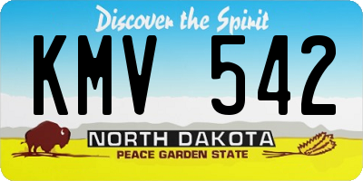 ND license plate KMV542