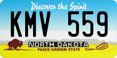 ND license plate KMV559