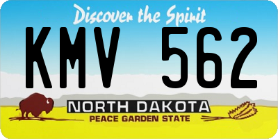 ND license plate KMV562