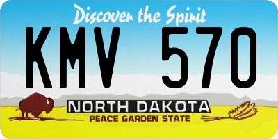 ND license plate KMV570