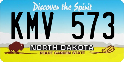 ND license plate KMV573
