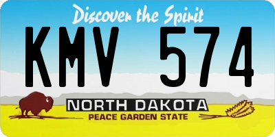 ND license plate KMV574