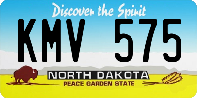 ND license plate KMV575