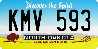 ND license plate KMV593
