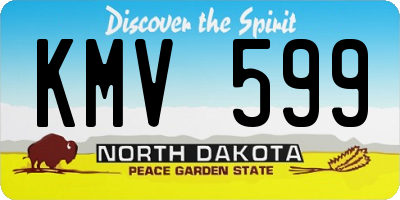 ND license plate KMV599