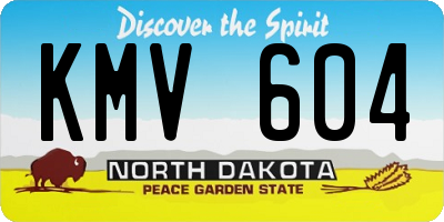 ND license plate KMV604