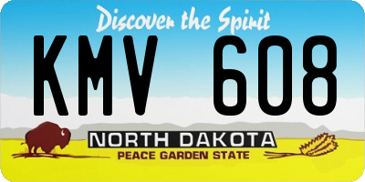 ND license plate KMV608
