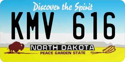 ND license plate KMV616