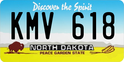 ND license plate KMV618